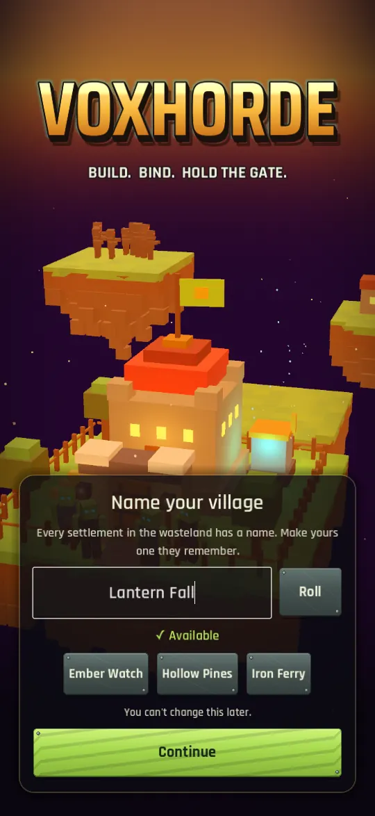 Voxhorde screenshot: name